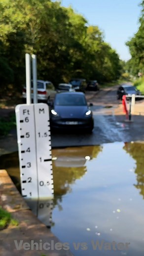 687K views · 3K reactions | Tesla number plate delete #ford #flood #splash #waves #noway #OhNo #crazy #mad #entertainment #fun #sendit #education #satisfying #fyp #fbreels #fb | Vehicles Vs Water | Facebook