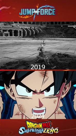 Goku's Super Spirit Bomb Jump Force vs Dragon ball Sparking Zero #dragonball #goku #shorts