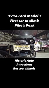 1.1K views · 291 reactions | This is a 1914 Ford model T and also the first car to climb pikes Peak. This car is part of the collection at Historic Auto Attractions museum in Roscoe, Illinois. #cars #ford #history | Freyzel Productions | Facebook