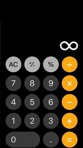 How to get infinity on the calculator ￼￼