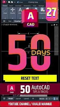 AutoCAD Tips 27 – Reset Any Text Instantly in AutoCAD! #shorts #autocad