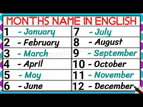 January February March spelling writing | Months Name in English | January to December Spelling Kids