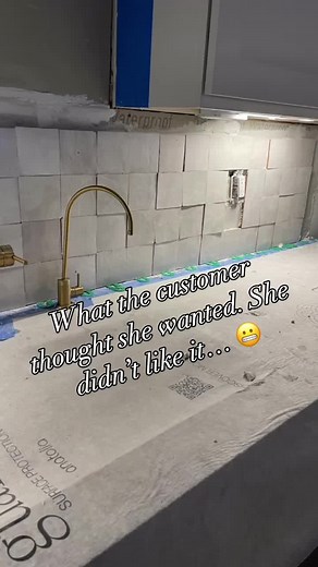 This has been an interesting backsplash install with these handmade tiles from Morocco. #tile #backsplash #handmade #zellige #zelligetiles