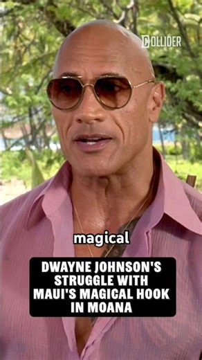 Dwayne Johnson's Struggle with Maui's Magical Hook in Moana #therock