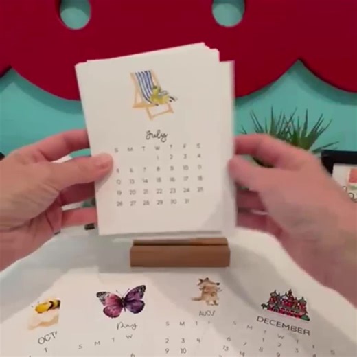 2026 Desk Calendar: Gnomes Version Two, Woodland Whimsy With Optional Wood Stand - Etsy