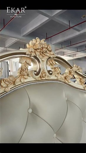 Sleep Like Royalty: A Closer Look at Our French Baroque Custom Bed 👑✨