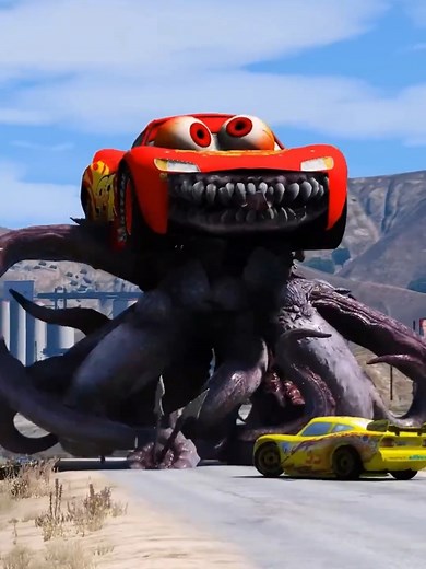 Lightning McQueen vs Spider McQueen - GTA 5 New Eater