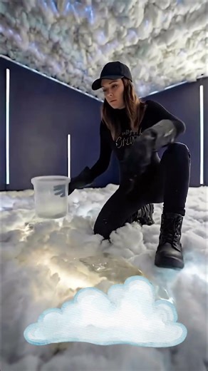 I Built a GAMING ROOM Inside a Cloud! ☁️🎮 #epoxyfloor