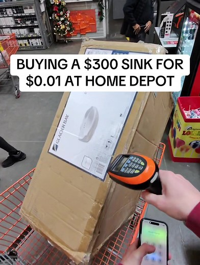 BUYING A $300 SINK FOR $0.01 AT HOME DEPOT #homedepot #homedepotemployee #penny #pennyitems #dealsoldier