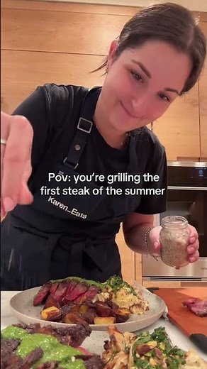 Perfectly medium rare bone-in reverse seared cowboy steak 🥩 happy mdw!!| Maddie cooking