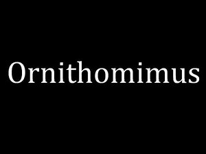 How to pronounce Ornithomimus