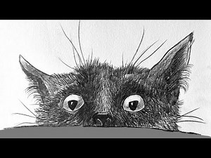 How to Draw a Black Cat 🐈‍⬛ Graphite Drawing 🐈‍⬛ Naughty Cat