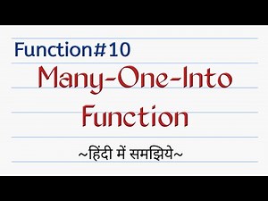 Many One Into Function