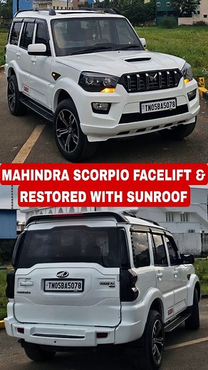21K views · 13K reactions | MAHINDRA SCORPIO FACELIFT & RESTORED WITH SUNROOF IN CHENNAI COMPLETE ENGINE WORK, PAINTING, FACELIFT, INTERIORS, ALLOYS & SUSPENSION ( COMPLETE RESTORATION ) @vw_ahmed_cars_ 9840454581 SUNROOF FOR ALL CARS IN CHENNAI TAMILNADU @vw_ahmed_cars_ +91 98404 54581 Chinnamattur Rd, Bharathi Nagar, Mathur, Tamil Nadu 600051 DM ONLY FOR BIKE/CAR/SHOP PROMOTIONS (PAID) WHATSAPP ARK DIARIES 7200407426 | Anand Ramakrishnan Ark | Facebook