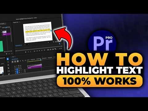 How To Highlight Text in Premiere PRO (FAST & EASY) | 100% WORKS | Text Highlight Premiere PRO