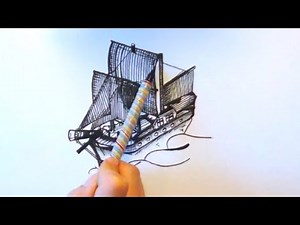 Skizze 4, altes Schiff (Sketch 4, old ship)[HD]