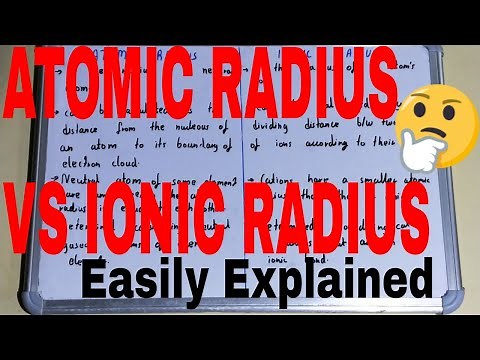 Atomic vs Ionic Radius|Difference between atomic and ionic radius|Atomic and ionic radius difference
