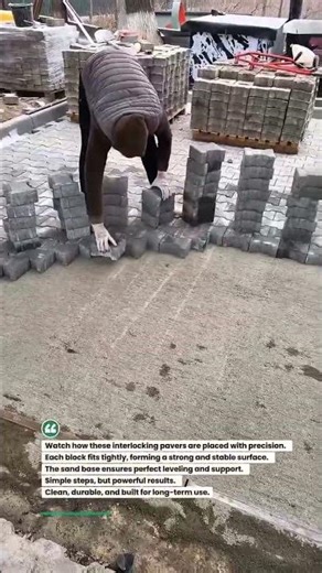 Satisfying Paver Installation Process! #construction #paving #tools