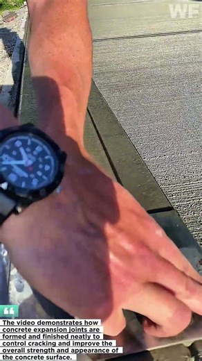 Perfect Concrete Joint Finishing | Clean Expansion Joint Technique on Fresh Concrete