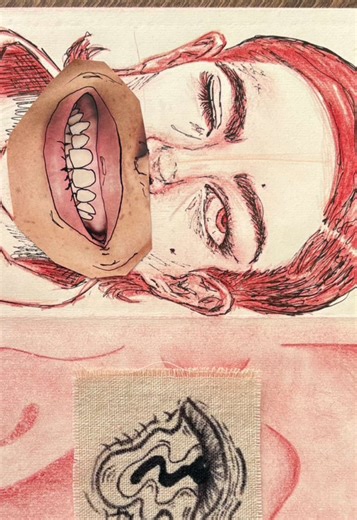 Jajajaja I don't know what I'm doing but it's fun #sketchbook #process #art #portrait