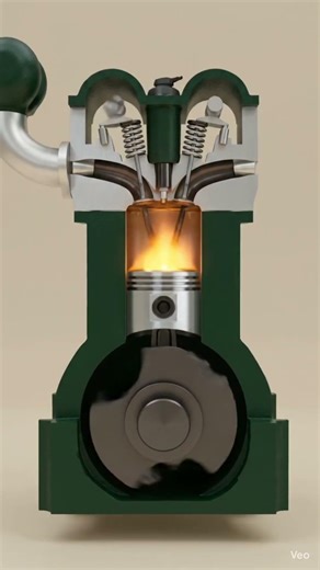 How an Engine Works: Inside the Combustion Chamber! ⚙️🔥 #3danimation #mechanic #engineering #ai