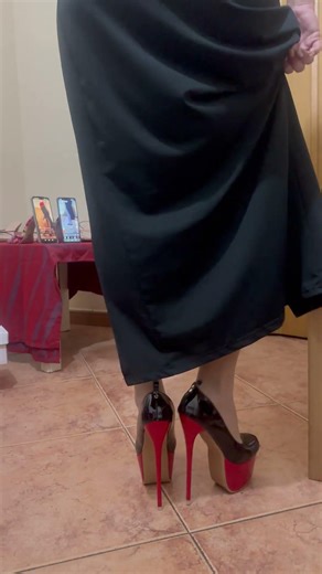 Black and Red Platform High Heels ASMR