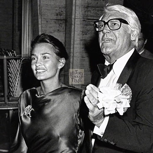 "Circa 1981, Cary Grant and his wife, Barbara Harris, were photographed attending the 85th birthday celebration of their close friend, comedian George Burns, in Beverly Hills, California. The evening was a star-studded affair, with Hollywood luminaries gathering to honor Burns’ legendary career, which spanned vaudeville, radio, film, and television. Grant, always admired for his elegance and charm, appeared relaxed and joyful alongside Harris, who accompanied him with her signature grace. Their