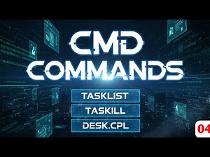#4 How to Use CMD Cammands desk.Cpl, taskkill,tasklist,mstsc,clips, getmac Basic to Advance Cammands