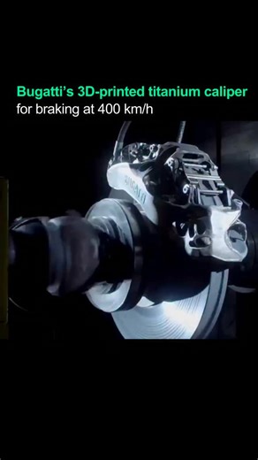 Artificial Intelligence • Tech on Instagram: "Bugatti just redefined what's possible with brake engineering. Their 3D-printed titanium caliper uses the same aerospace-grade material found in rockets and military aircraft, delivering a part that's simultaneously lighter, stronger, and more heat-resistant than anything in traditional supercars. The real breakthrough lies in its internal architecture. Through additive manufacturing, Bugatti created geometric structures impossible to machine convent