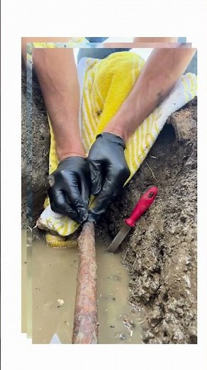 Fiberglass wrap for repairing a pinhole leak in rusted galvanized pipe