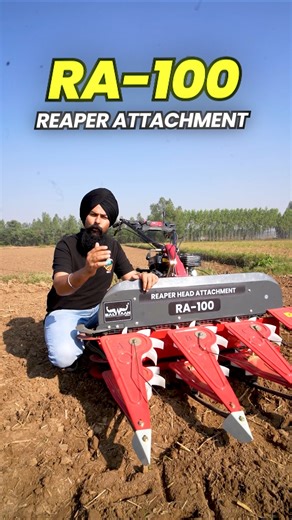 Balwaan RA-100 Reaper Attachment | Convert Power Weeder into Harvester | 3-Row Crop Cutter