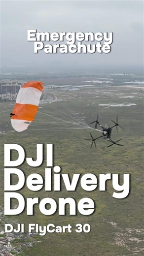 458K views · 1.1K reactions | A massive drone with a built-in parachute, yes please! 廒 DJI Delivery FlyCart 30 | DJI | Facebook