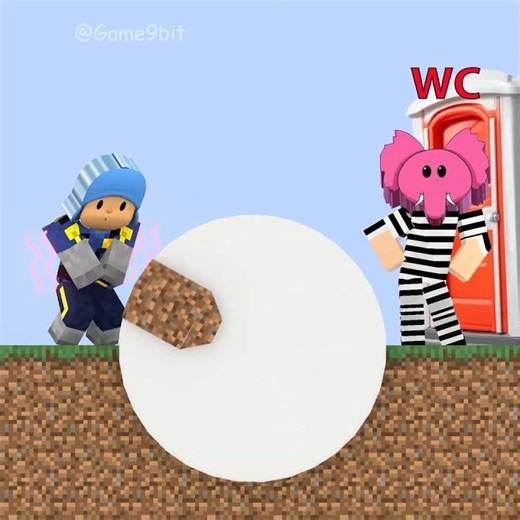 Help Police Sprunki Pocoyo go to the bathroom and catch the criminal Sprunki Elly!