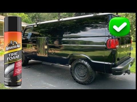 No scrubbing needed - tires cleaned & shined themselves