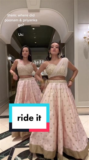 when you fit a tiktok into your crammed bridesmaid schedule without anyone noticing >>> #rideitchallenge #indianwedding