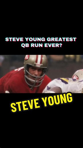 One of the most unbelievable QB runs ever by Steve Young 🏈 Against the Minnesota Vikings, Young broke multiple tackles, scrambled across the field, and somehow turned chaos into a legendary touchdown run. Quarterbacks aren’t supposed to do this. Still one of the wildest plays in National Football League history. Was this the greatest QB scramble ever? 👀 #SteveYoung #NFLHistory #footballhighlights #quarterback #vintagefootball