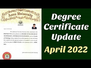 Anna university degree certificate | Engineering college degree certificate | Degree certificate