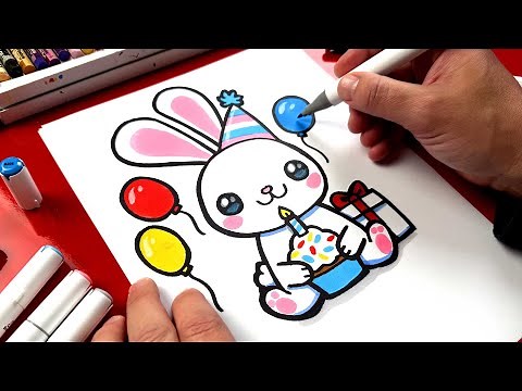 How To Draw A Funny Birthday Bunny