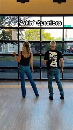 ASKIN' QUESTIONS Line Dance Demo | Line Dance Practice #linedance #dance #shorts #coupleshorts