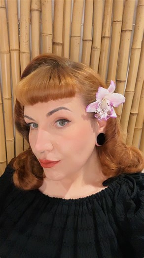 Mini Cymbidium Orchid Hair Flower - Purple - Etsy