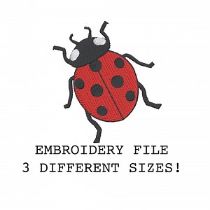 Ladybug Embroidery Design for Machine Embroidery (PES, DST, EXP Files) - Instant Download - Etsy