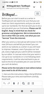Before you can start to work as a writer in TextRoyal.com we ne... | Filo