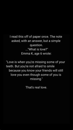 "What is love?" -Emma K