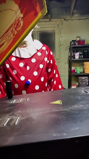 MAKING TMRWLND X WRINKLES TSHIRTS 🎈#wrinklestheclown #horror #cosplay #fyp