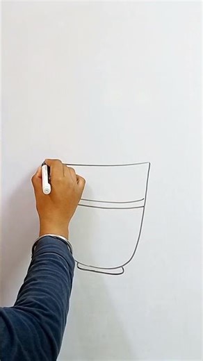 Tea Cup Drawing ☕ | Easy Step by Step Cup Drawing for Beginners #art #shortsfeed #drawing