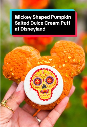 Mickey Shaped Pumpkin Cream Puff at Disneyland