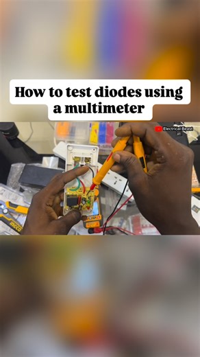 Gideon Aghahowa on Instagram: "How to test diodes using a multimeter. #testing #electricalwork #circuits"