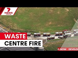 Major fire engulfs Spring Farm waste centre | 7NEWS