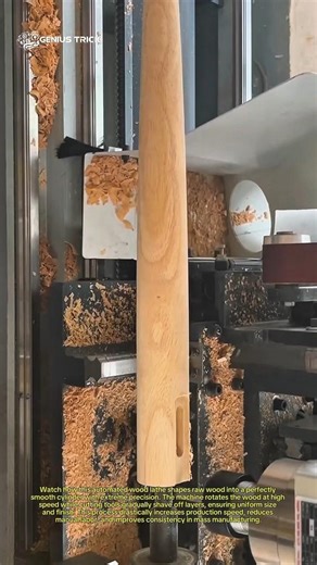 INSANE Wood Turning Machine Creates Perfect Cylinders in Seconds!