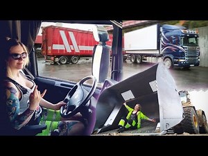 Swedish Trucker Girl Wood Chip Rig